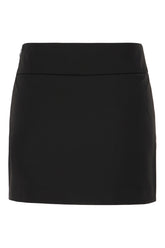 Black stretch polyester blend O-Dixy mini skirt -  | Wise