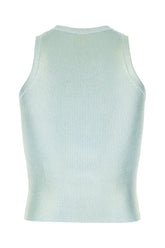 Top in misto viscosa stretch verde pastello -  | Wise