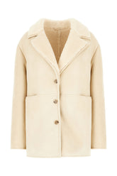 Ivory shearling jacket -  | Wise