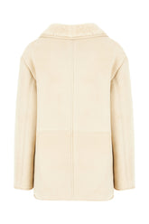 Ivory shearling jacket -  | Wise