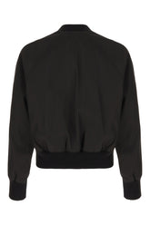 Black polyester blend padded bomber jacket -  | Wise