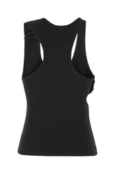 Black stretch cotton top -  | Wise