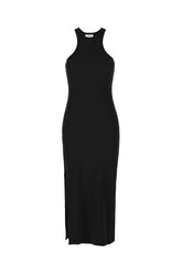 Black stretch cotton dress -  | Wise