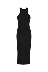 Black stretch cotton dress -  | Wise