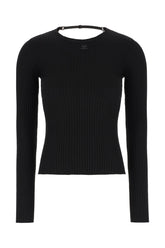 Black viscose blend sweater -  | Wise