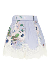 Printed linen Everley Tuck shorts -  | Wise