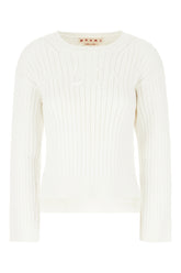 White cotton blend sweater -  | Wise