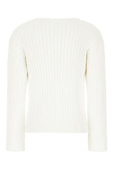 White cotton blend sweater -  | Wise