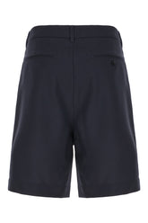 Navy blue wool bermuda shorts -  | Wise