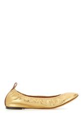 Gold nappa ballerinas -  | Wise