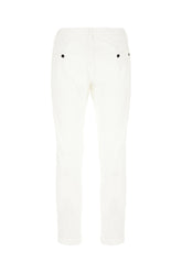 White stretch cotton chino pants -  | Wise