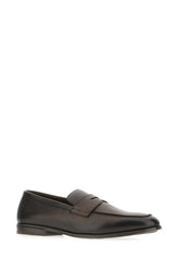 Dark brown leather loafers -  | Wise