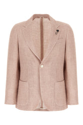 Melange mauve linen blend blazer -  | Wise