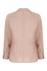 Melange mauve linen blend blazer -  | Wise