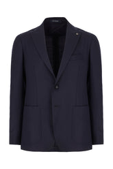 Giacca in lana stretch blu navy -  | Wise