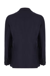 Giacca in lana stretch blu navy -  | Wise