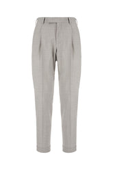 Melange grey stretch wool pants -  | Wise