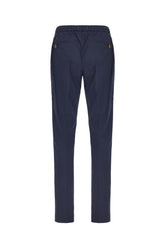 Navy blue stretch cotton pants -  | Wise