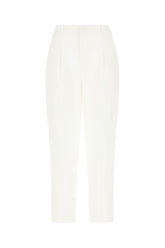 White stretch polyester pants -  | Wise