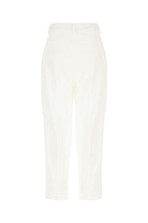 White stretch polyester pants -  | Wise