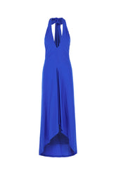 Electric blue nylon stretch dress -  | Wise