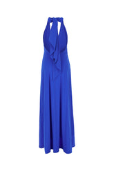 Electric blue nylon stretch dress -  | Wise