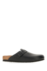 Slippers Boston in pelle nera -  | Wise