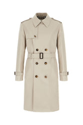 Light grey polyester blend trench -  | Wise