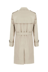 Light grey polyester blend trench -  | Wise