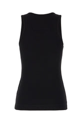 Black stretch cotton top -  | Wise