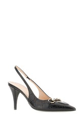 Black leather slingback -  | Wise