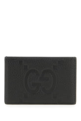 Black leather card holder -  | Wise