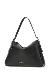 Black leather GG Emblem shoulder bag -  | Wise