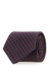 Embroidered silk tie -  | Wise