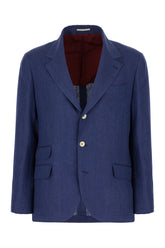 Blue linen blazer -  | Wise