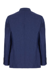 Blue linen blazer -  | Wise