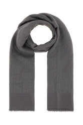 Dark grey wool blend scarf -  | Wise