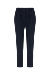 Navy blue acetate blend pants -  | Wise