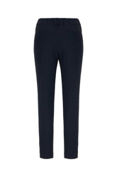 Navy blue acetate blend pants -  | Wise