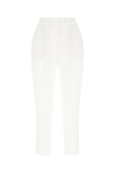 White acetate blend pants -  | Wise