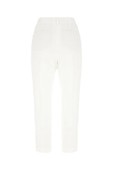 White acetate blend pants -  | Wise