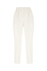 Ivory acetate blend pants -  | Wise