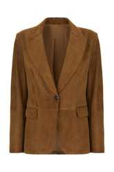 Chocolate suede jacket -  | Wise