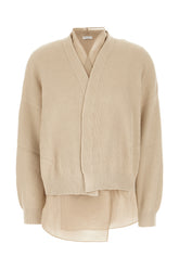 Cardigan in cotone cappuccino -  | Wise