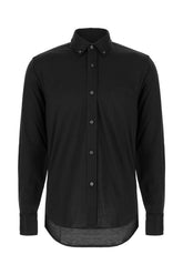 Camicia in misto seta nera -  | Wise