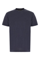 Navy blue lyocell blend t-shirt -  | Wise