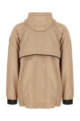 Beige polyester Faber Hoody windbreaker -  | Wise