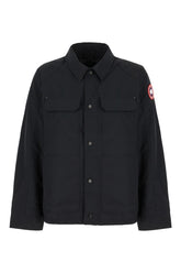 Midnight blue polyester blend Burnaby jacket -  | Wise