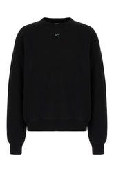 Felpa oversize in cotone nero -  | Wise