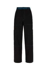 Pantalone cargo in cotone nero -  | Wise